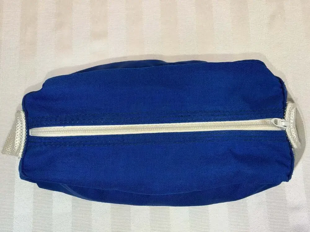 Vintage LL Bean Blue Nylon Toiletry Dopp Bag Travel Kit Freeport Maine